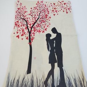 Valentines Burlap Flag